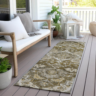 Piper Looms Chantille Oriental ACN774 Brown Machine Washable Area Rug Runner Outdoor Lifestyle Image Feature