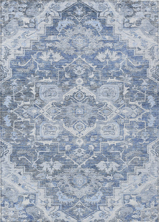 Piper Looms Chantille Oriental ACN774 Denim Machine Washable Area Rug main image