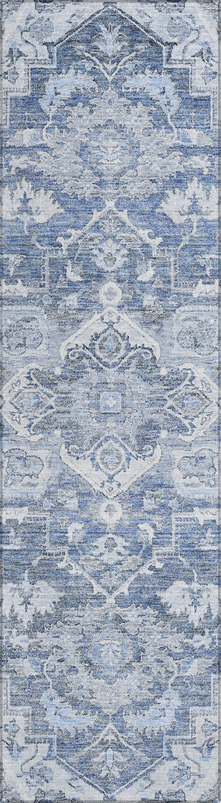Piper Looms Chantille Oriental ACN774 Denim Machine Washable Area Rug Runner Main Image