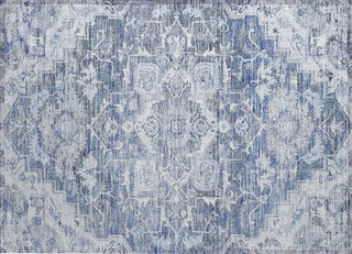 Piper Looms Chantille Oriental ACN774 Denim Machine Washable Area Rug Scatter Main Image