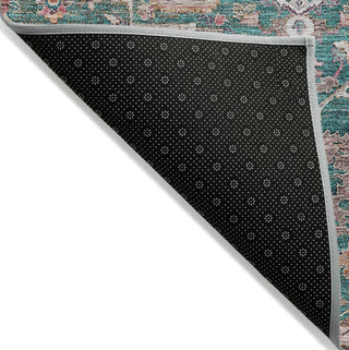 Piper Looms Chantille Oriental ACN774 Emerald Machine Washable Area Rug Backing Image