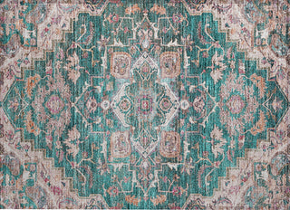 Piper Looms Chantille Oriental ACN774 Emerald Machine Washable Area Rug Scatter Main Image