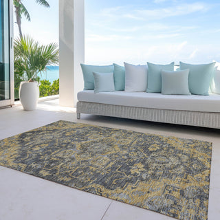 Piper Looms Chantille Oriental ACN774 Gray Machine Washable Area Rug Outdoor Lifestyle Image Feature