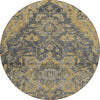 Piper Looms Chantille Oriental ACN774 Gray Machine Washable Area Rug Round Main Image