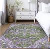 Piper Looms Chantille Oriental ACN774 Olive Machine Washable Area Rug Lifestyle Image Feature