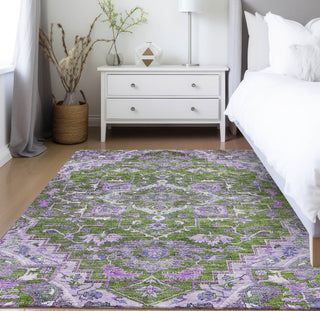 Piper Looms Chantille Oriental ACN774 Olive Machine Washable Area Rug Lifestyle Image Feature