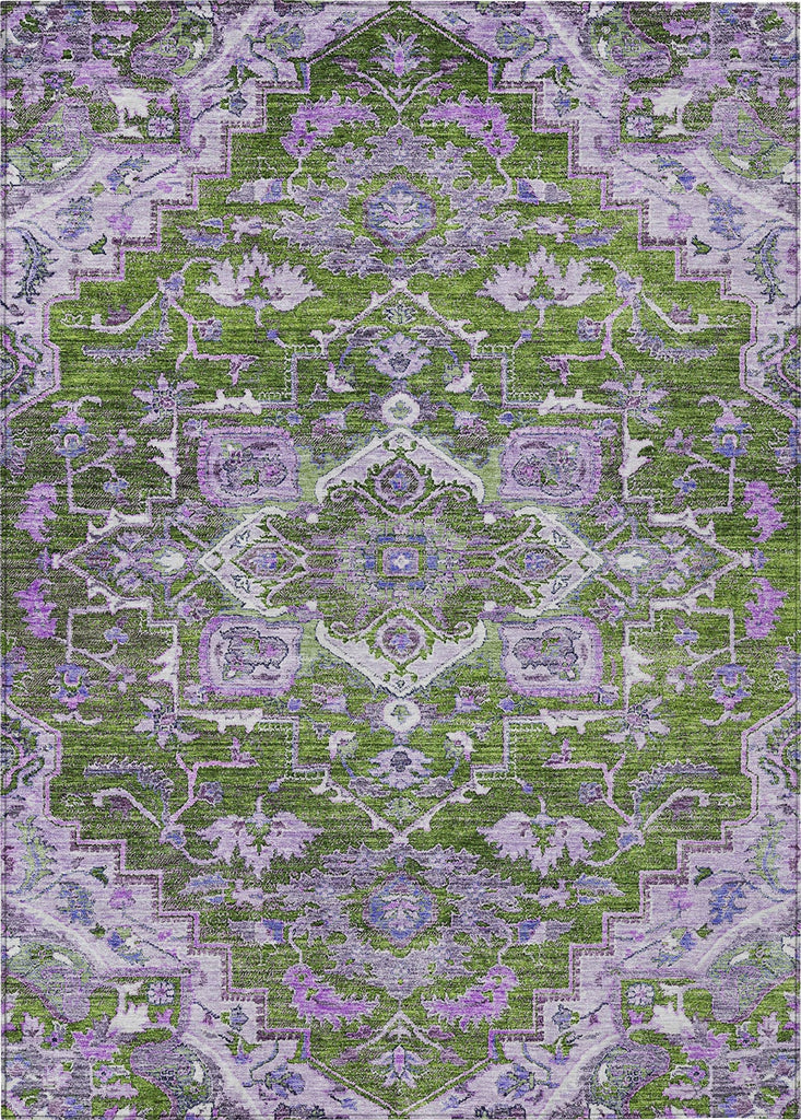 Piper Looms Chantille Oriental ACN774 Olive Machine Washable Area Rug main image