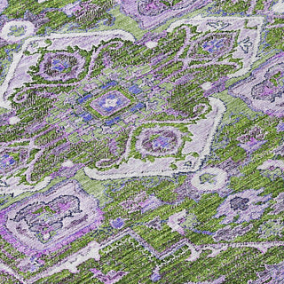 Piper Looms Chantille Oriental ACN774 Olive Machine Washable Area Rug Swatch Image