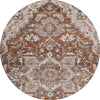 Piper Looms Chantille Oriental ACN774 Terracotta Machine Washable Area Rug Round Main Image
