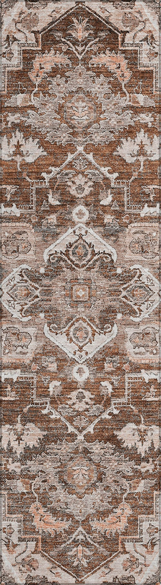 Piper Looms Chantille Oriental ACN774 Terracotta Machine Washable Area Rug Runner Main Image