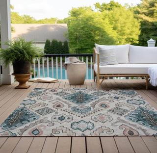 Piper Looms Chantille Moroccan ACN775 Beige Machine Washable Area Rug Outdoor Lifestyle Image Feature