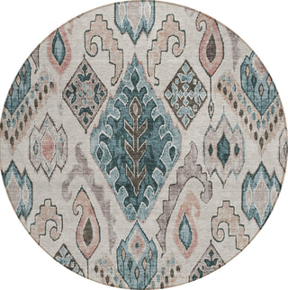 Piper Looms Chantille Moroccan ACN775 Beige Machine Washable Area Rug Round Main Image