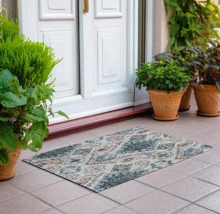 Piper Looms Chantille Moroccan ACN775 Beige Machine Washable Area Rug Scatter Outdoor Lifestyle Image Feature