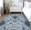 Piper Looms Chantille Moroccan ACN775 Blue Machine Washable Area Rug Lifestyle Image Feature