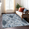 Piper Looms Chantille Moroccan ACN775 Blue Machine Washable Area Rug Lifestyle Image Feature