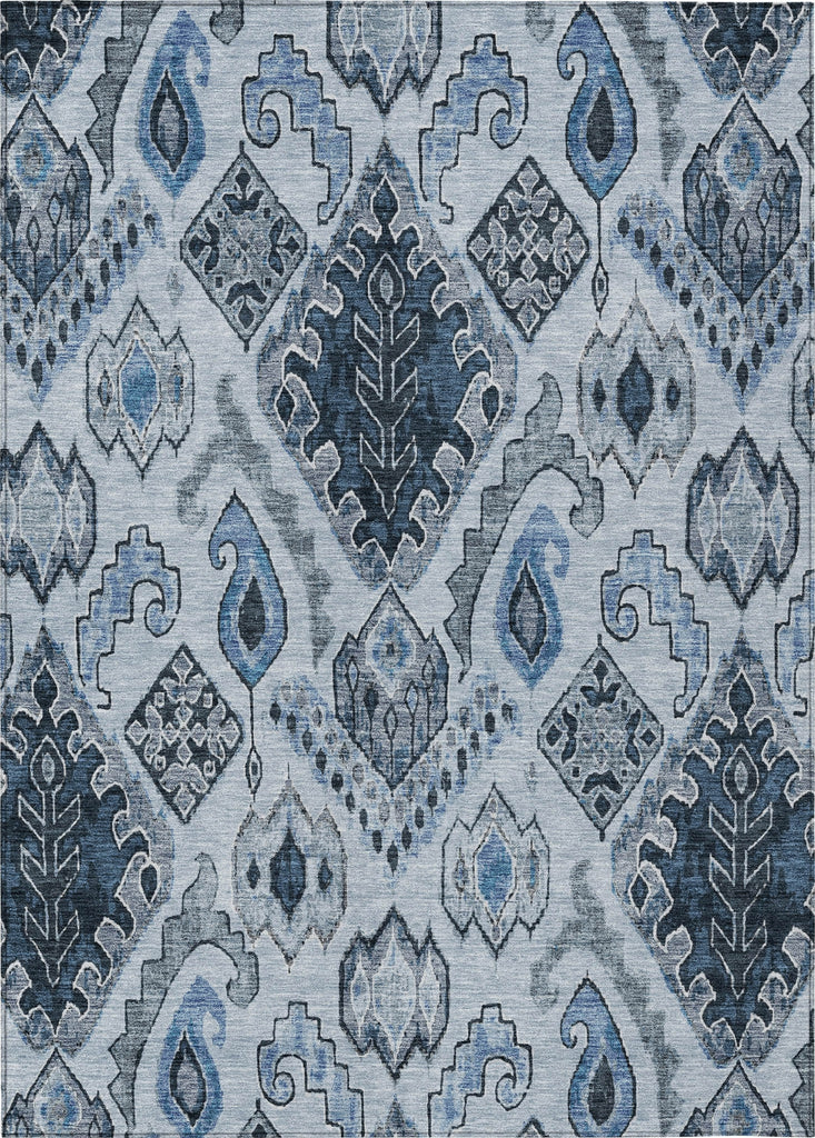 Piper Looms Chantille Moroccan ACN775 Blue Machine Washable Area Rug main image