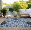 Piper Looms Chantille Moroccan ACN775 Blue Machine Washable Area Rug Outdoor Lifestyle Image Feature