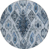 Piper Looms Chantille Moroccan ACN775 Blue Machine Washable Area Rug Round Main Image