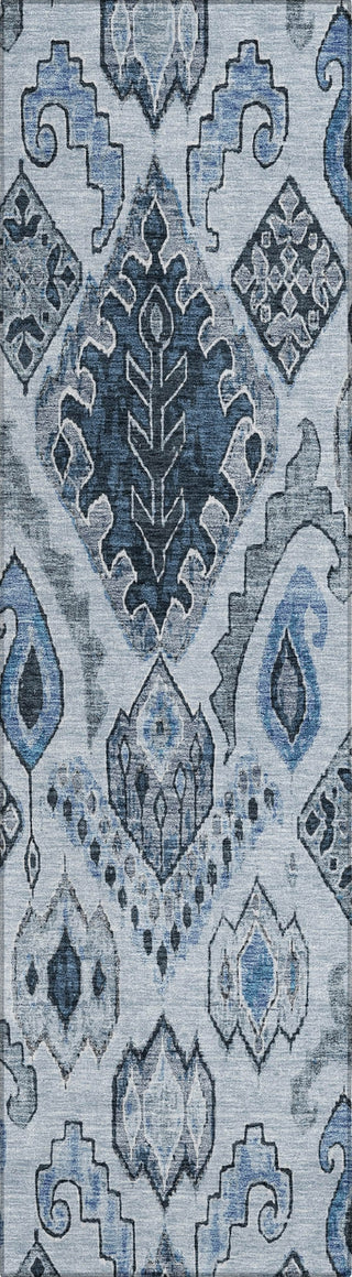 Piper Looms Chantille Moroccan ACN775 Blue Machine Washable Area Rug Runner Main Image