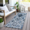 Piper Looms Chantille Moroccan ACN775 Blue Machine Washable Area Rug Runner Outdoor Lifestyle Image Feature