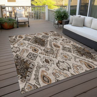 Piper Looms Chantille Moroccan ACN775 Brown Machine Washable Area Rug Outdoor Lifestyle Image Feature