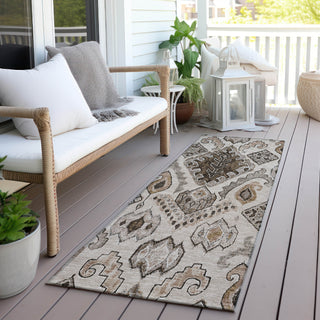 Piper Looms Chantille Moroccan ACN775 Brown Machine Washable Area Rug Runner Outdoor Lifestyle Image Feature