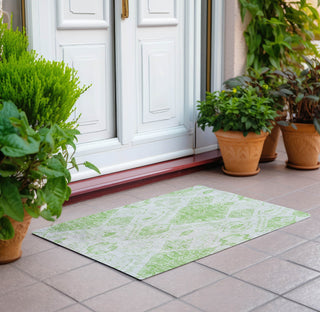 Piper Looms Chantille Moroccan ACN776 Aloe Machine Washable Area Rug Scatter Outdoor Lifestyle Image Feature