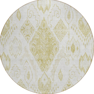 Piper Looms Chantille Moroccan ACN776 Beige Machine Washable Area Rug Round Main Image