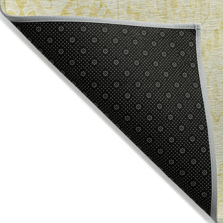 Piper Looms Chantille Moroccan ACN776 Gold Machine Washable Area Rug Backing Image