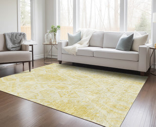 Piper Looms Chantille Moroccan ACN776 Gold Machine Washable Area Rug Lifestyle Image Feature