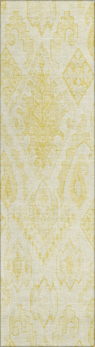 Piper Looms Chantille Moroccan ACN776 Gold Machine Washable Area Rug Runner Main Image