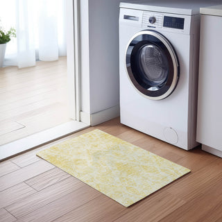 Piper Looms Chantille Moroccan ACN776 Gold Machine Washable Area Rug Scatter Lifestyle Image Feature