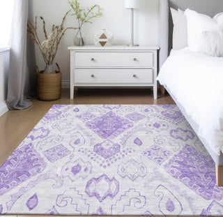 Piper Looms Chantille Moroccan ACN776 Purple Machine Washable Area Rug Lifestyle Image Feature