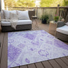 Piper Looms Chantille Moroccan ACN776 Purple Machine Washable Area Rug Outdoor Lifestyle Image Feature