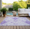 Piper Looms Chantille Moroccan ACN776 Purple Machine Washable Area Rug Outdoor Lifestyle Image Feature