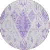 Piper Looms Chantille Moroccan ACN776 Purple Machine Washable Area Rug Round Main Image