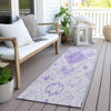 Piper Looms Chantille Moroccan ACN776 Purple Machine Washable Area Rug Runner Outdoor Lifestyle Image Feature