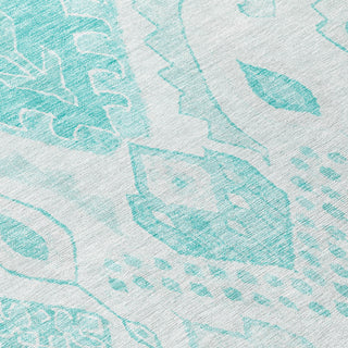 Piper Looms Chantille Moroccan ACN776 Teal Machine Washable Area Rug Swatch Image