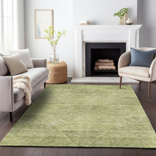 Piper Looms Chantille Geometric ACN777 Aloe Machine Washable Area Rug Lifestyle Image Feature