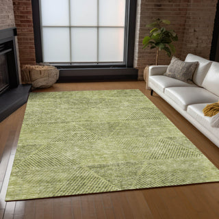 Piper Looms Chantille Geometric ACN777 Aloe Machine Washable Area Rug Lifestyle Image Feature