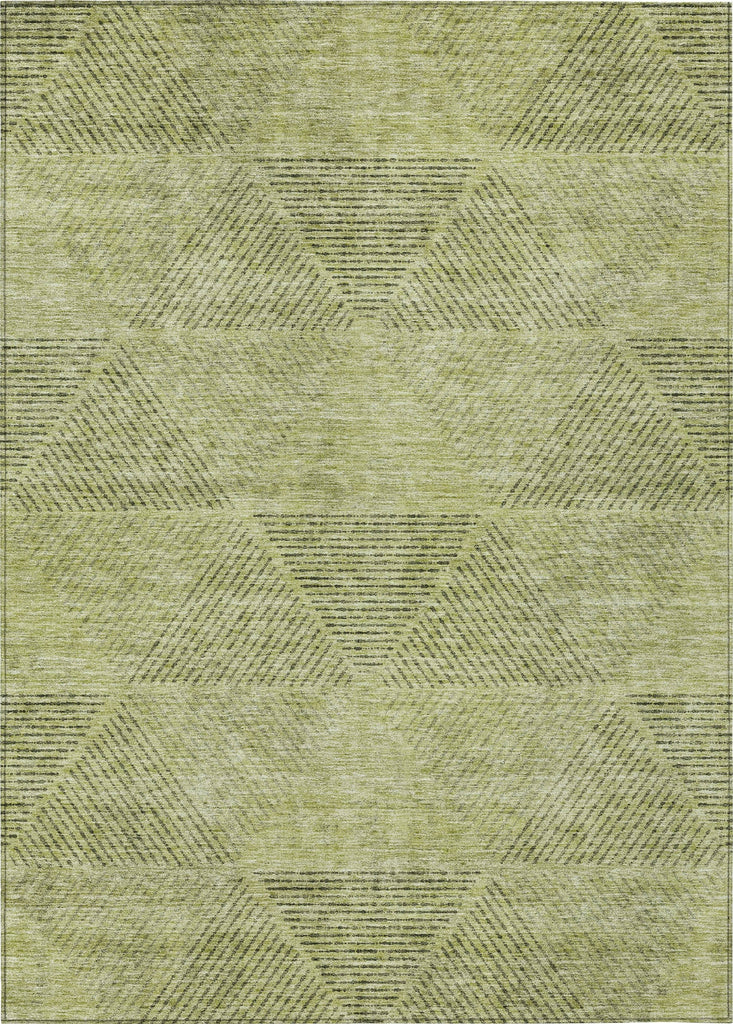 Piper Looms Chantille Geometric ACN777 Aloe Machine Washable Area Rug main image