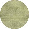 Piper Looms Chantille Geometric ACN777 Aloe Machine Washable Area Rug Round Main Image