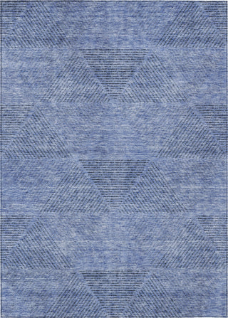 Piper Looms Chantille Geometric ACN777 Blue Machine Washable Area Rug main image