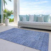 Piper Looms Chantille Geometric ACN777 Blue Machine Washable Area Rug Outdoor Lifestyle Image Feature