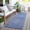 Piper Looms Chantille Geometric ACN777 Blue Machine Washable Area Rug Runner Outdoor Lifestyle Image Feature