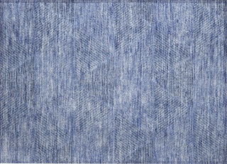 Piper Looms Chantille Geometric ACN777 Blue Machine Washable Area Rug Scatter Main Image
