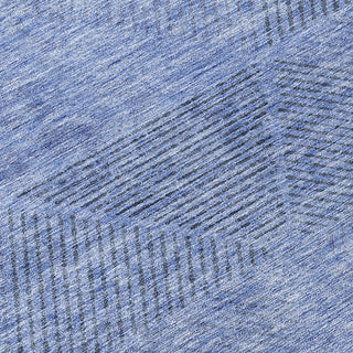 Piper Looms Chantille Geometric ACN777 Blue Machine Washable Area Rug Swatch Image
