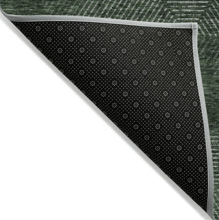 Piper Looms Chantille Geometric ACN777 Fern Machine Washable Area Rug Backing Image