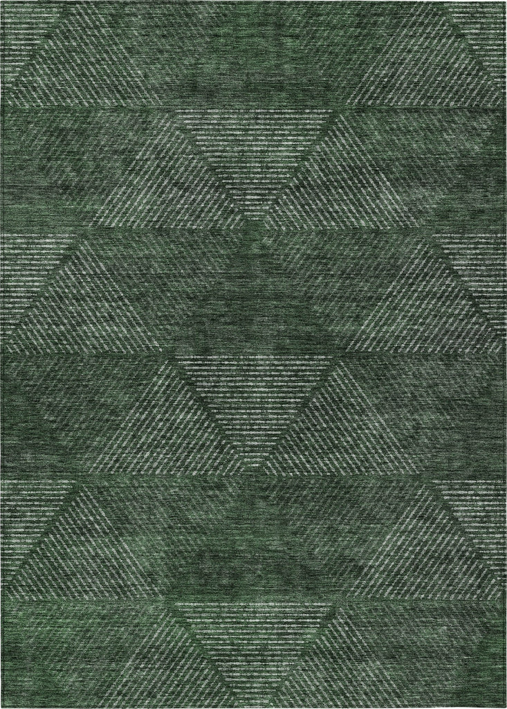 Piper Looms Chantille Geometric ACN777 Fern Machine Washable Area Rug main image