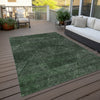 Piper Looms Chantille Geometric ACN777 Fern Machine Washable Area Rug Outdoor Lifestyle Image Feature